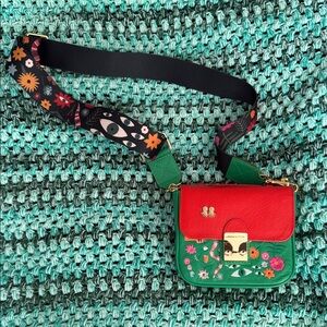 Min & Mon Mini crossbody leather bag with Removable Strap